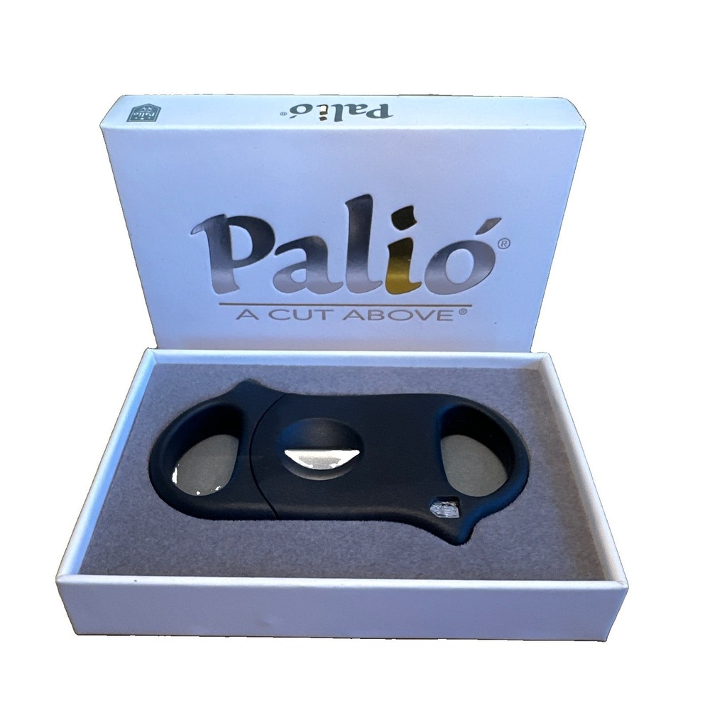 Palio‎ Black Guillotine Cigar Cutter Hardened Surgical Steel Blades New
